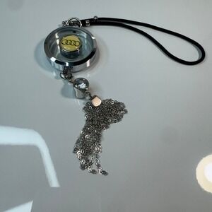 Audi Car Auto Charm Freshener Tassel Handbag Purse Key‎ Ring Keychain